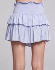 Cruz Faded Denim Blue Mini Skirt WOMENS chaserbrand