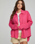 Malone Button Down - Fuchsia WOMENS chaserbrand