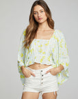 Monarch Crop Top - Daisy Floral Print WOMENS chaserbrand