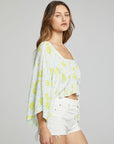 Monarch Crop Top - Daisy Floral Print WOMENS chaserbrand