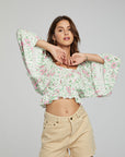 Monarch Crop Top - Grass Daisy Floral WOMENS chaserbrand