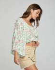 Monarch Crop Top - Grass Daisy Floral WOMENS chaserbrand