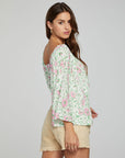Monarch Crop Top - Grass Daisy Floral WOMENS chaserbrand