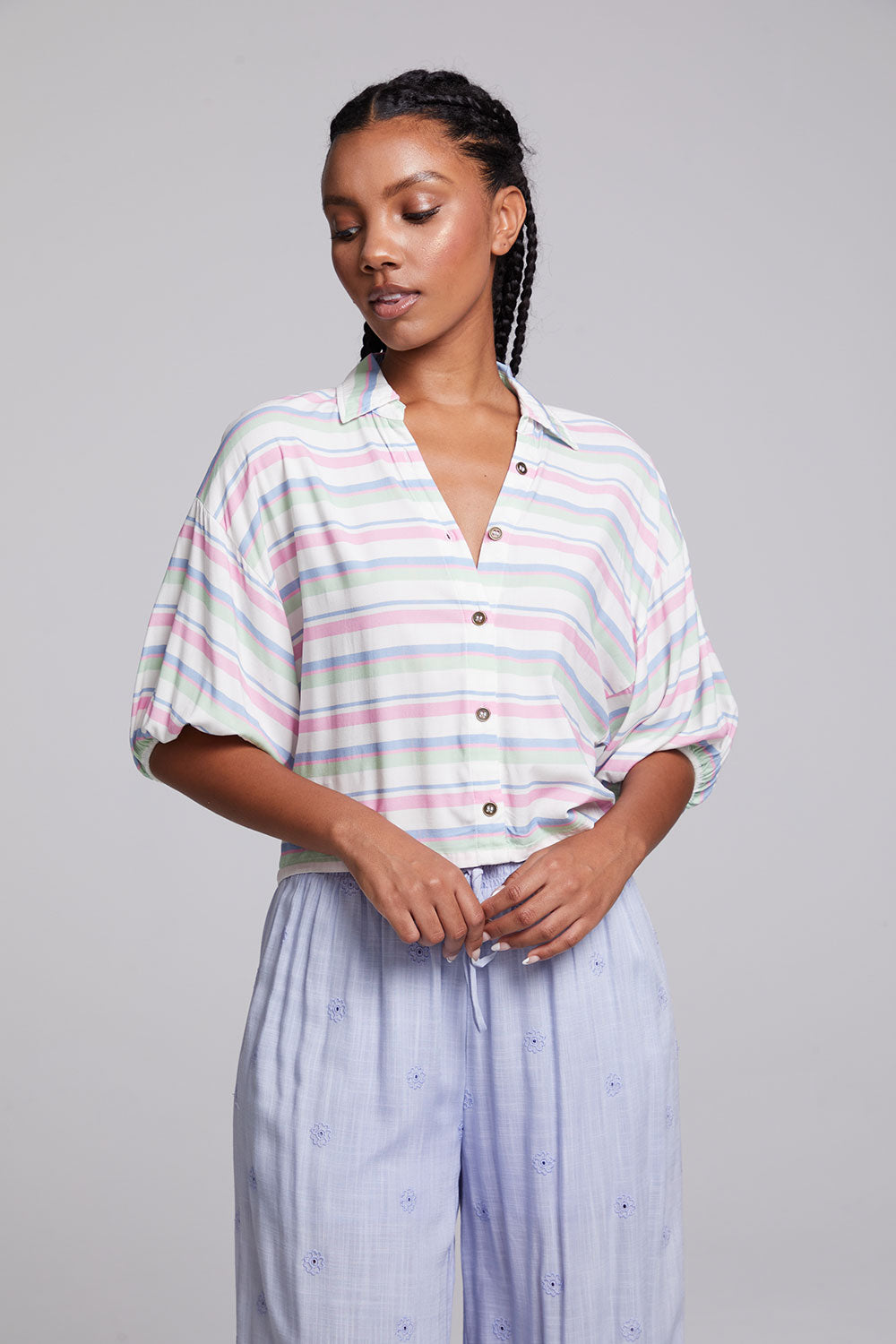 Sofia Positano Stripe Blouse WOMENS chaserbrand