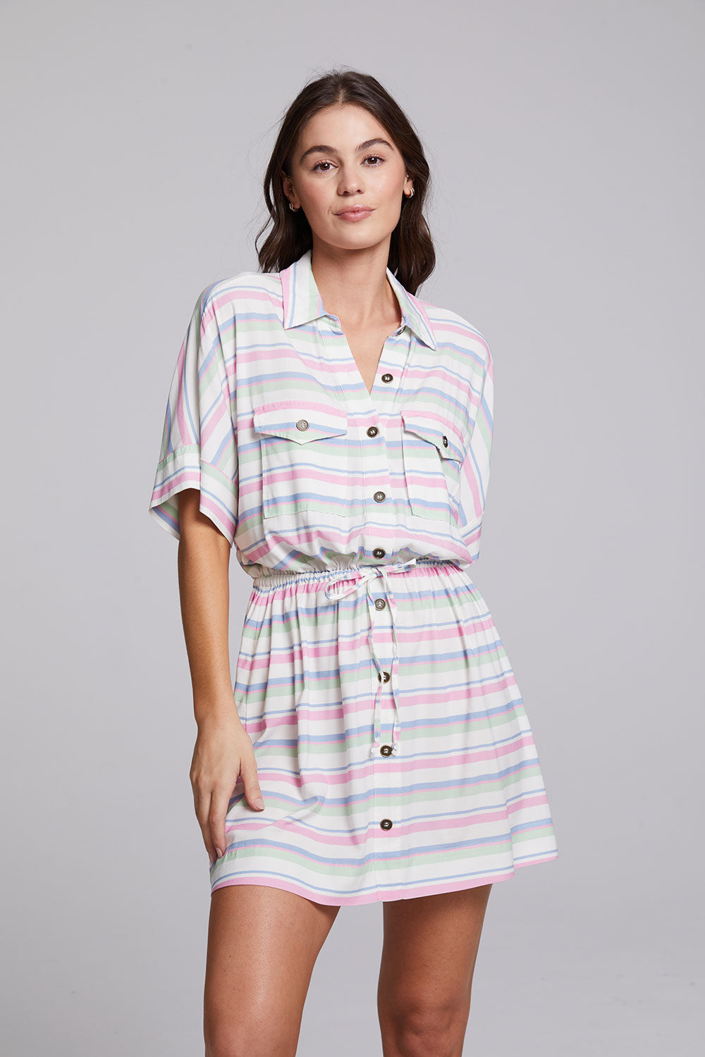 Carmela Positano Stripe Mini Dress WOMENS chaserbrand