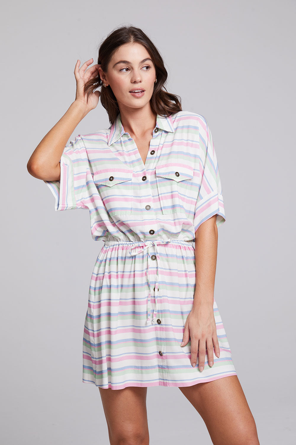 Carmela Positano Stripe Mini Dress WOMENS chaserbrand