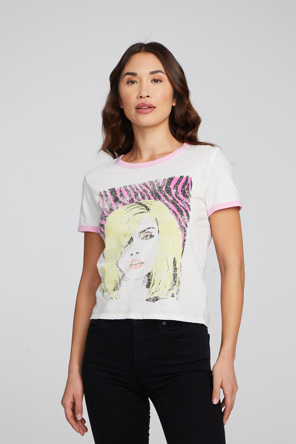Blondie Punk Poster Ringer Tee – chaser