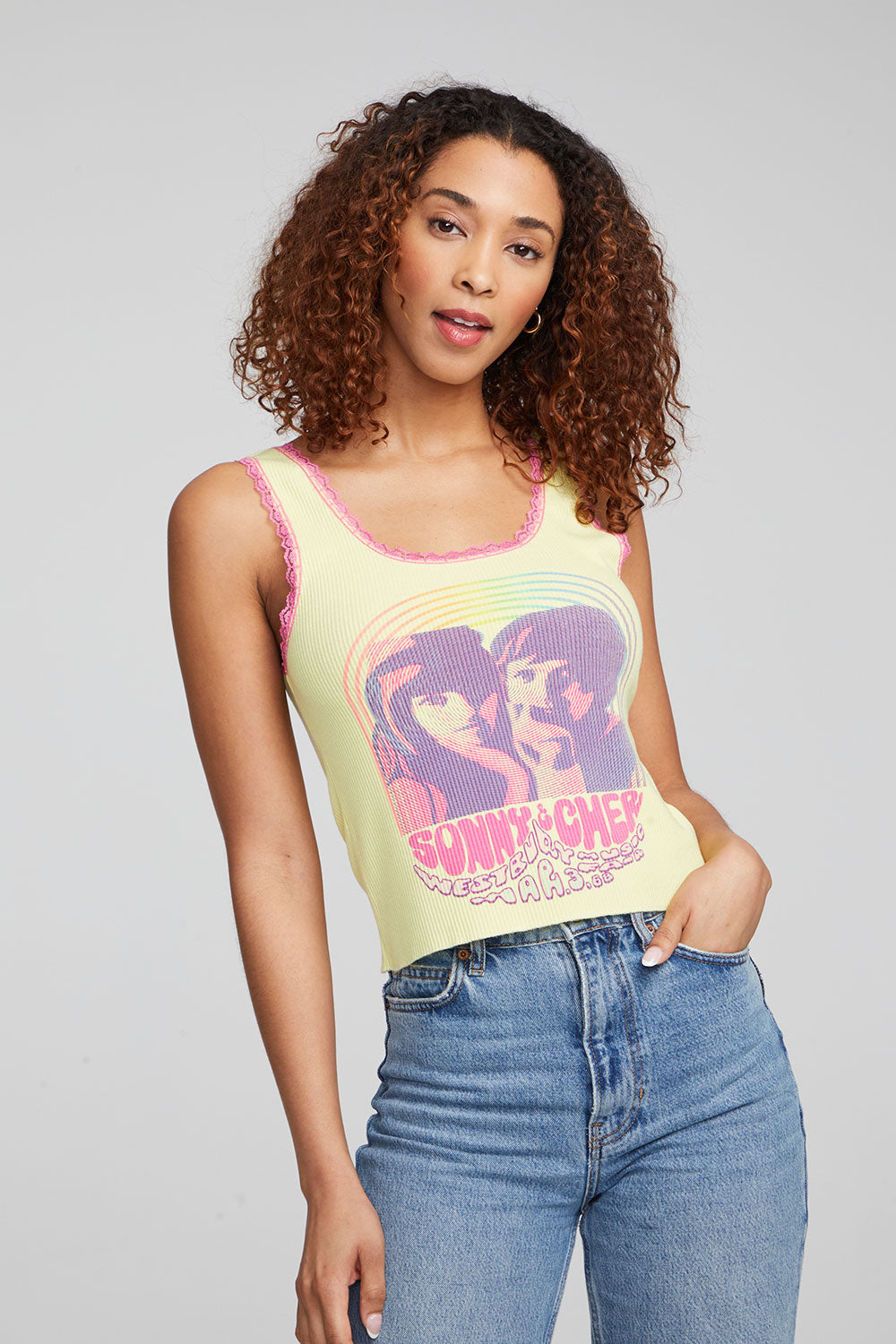 Sonny &amp; Cher &quot;Westbury Music Fair&quot; Tank Top WOMENS chaserbrand