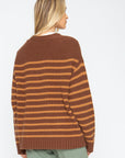 Grandpa Cardigan - Brown Beige Womens chaserbrand