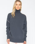 Turtle Sweater - Charbon Womens chaserbrand