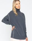 Turtle Sweater - Charbon Womens chaserbrand