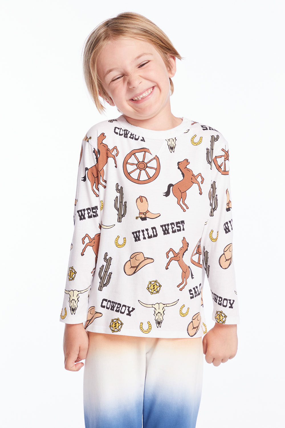 Allover Cowboy Hats Boys Long Sleeve Boys chaserbrand
