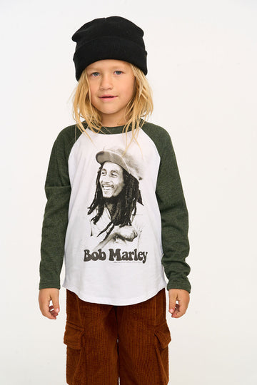 Bob Marley Portrait Boys  Baseball Tee BOYS chaserbrand