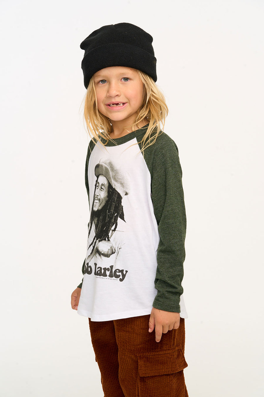 Bob Marley Portrait Boys  Baseball Tee BOYS chaserbrand