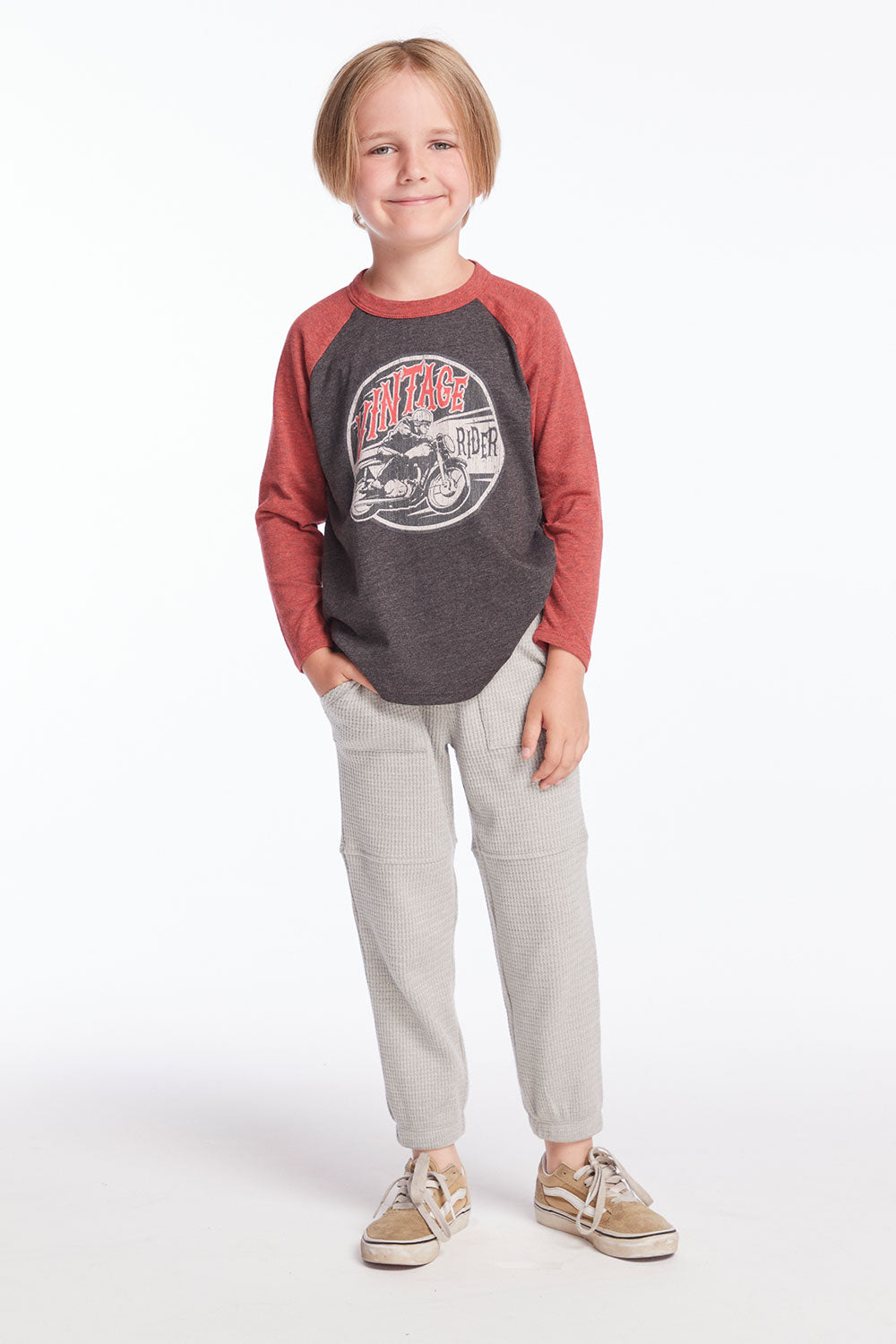 Vintage Rider Boys Baseball Tee Boys chaserbrand