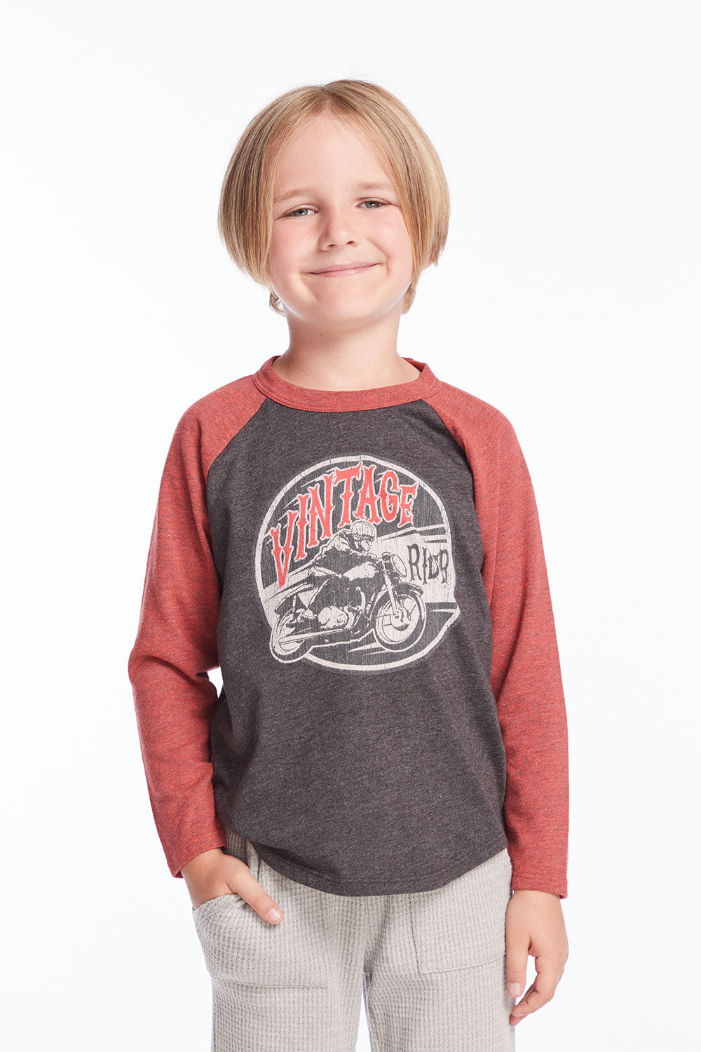 Vintage Rider Boys Baseball Tee Boys chaserbrand