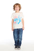 Full body view of Chaser Kids Sun Records Elvis Live Tee paired with dark denim jeans for a classic rock and roll look