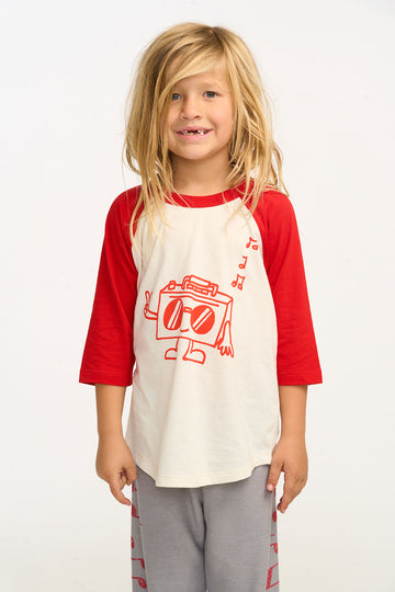 Boombox Boys 3/4 Sleeve Raglan Baseball Tee BOYS chaserbrand