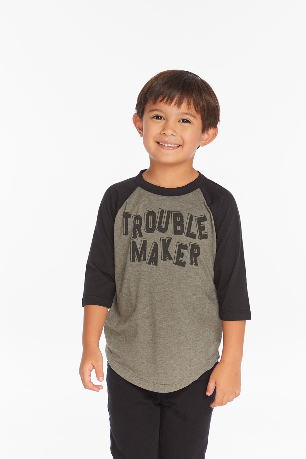 Trouble Maker Boys Baseball Tee Boys chaserbrand