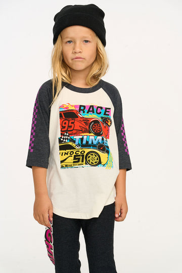 Disney・Pixar Cars Race Time Baseball Tee BOYS chaserbrand