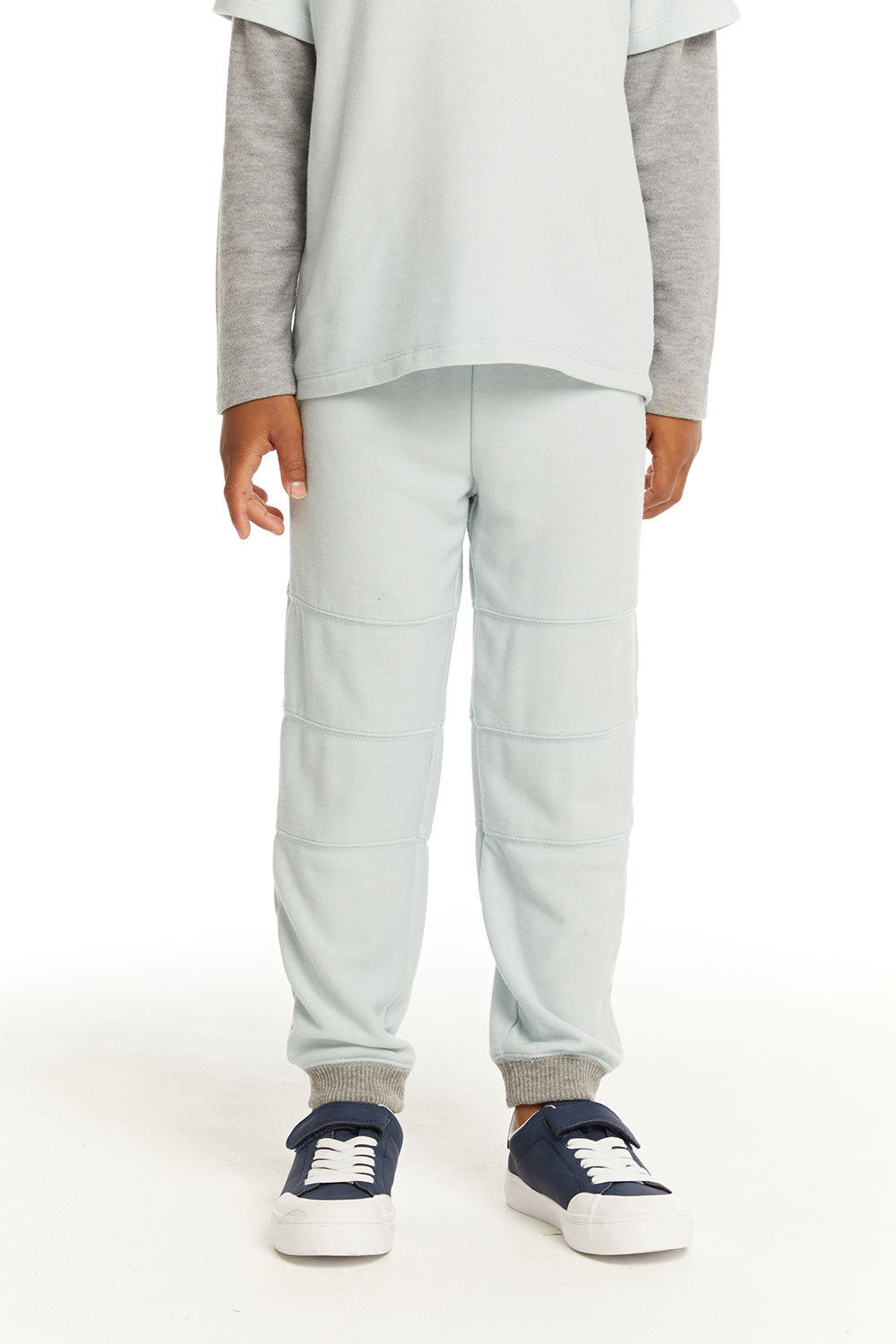 Cozy Knit Blue Bird Pant with Seamed Panels BOYS chaserbrand