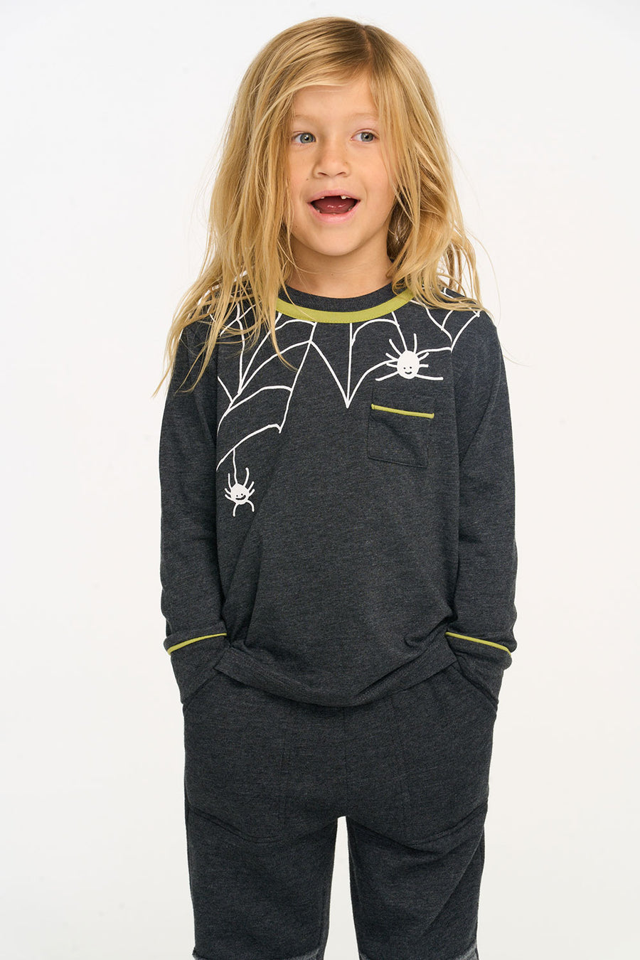 Spider Web Long Sleeve Top BOYS chaserbrand