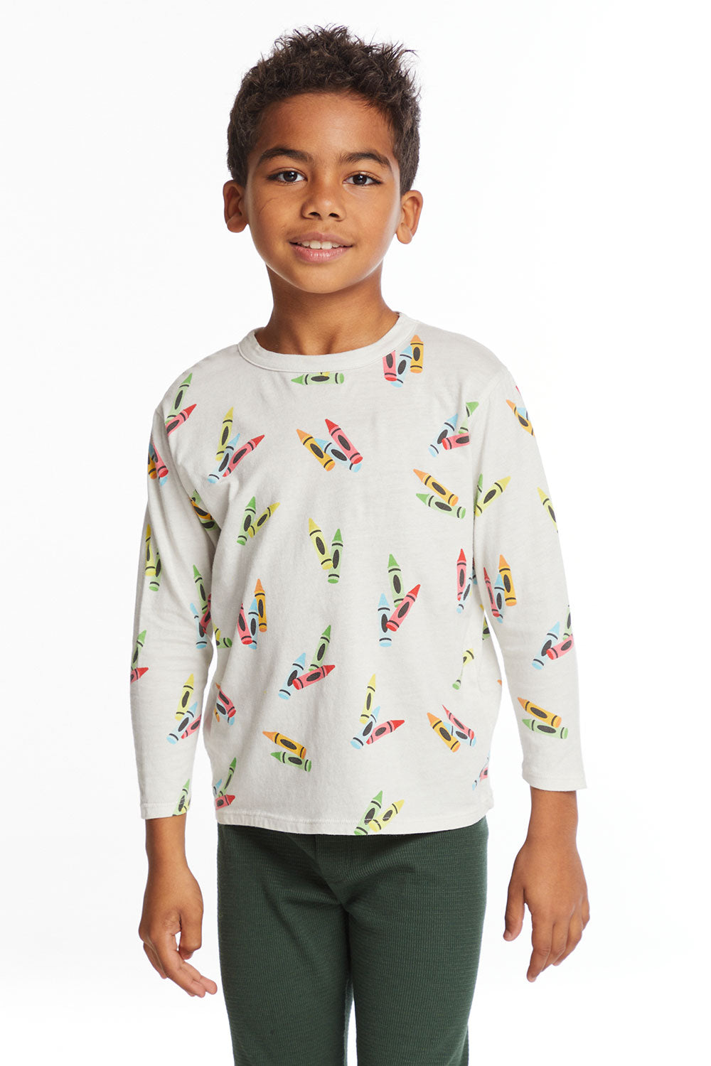 Coloring Time Boys Long Sleeve Crew Neck Tee Boys chaserbrand