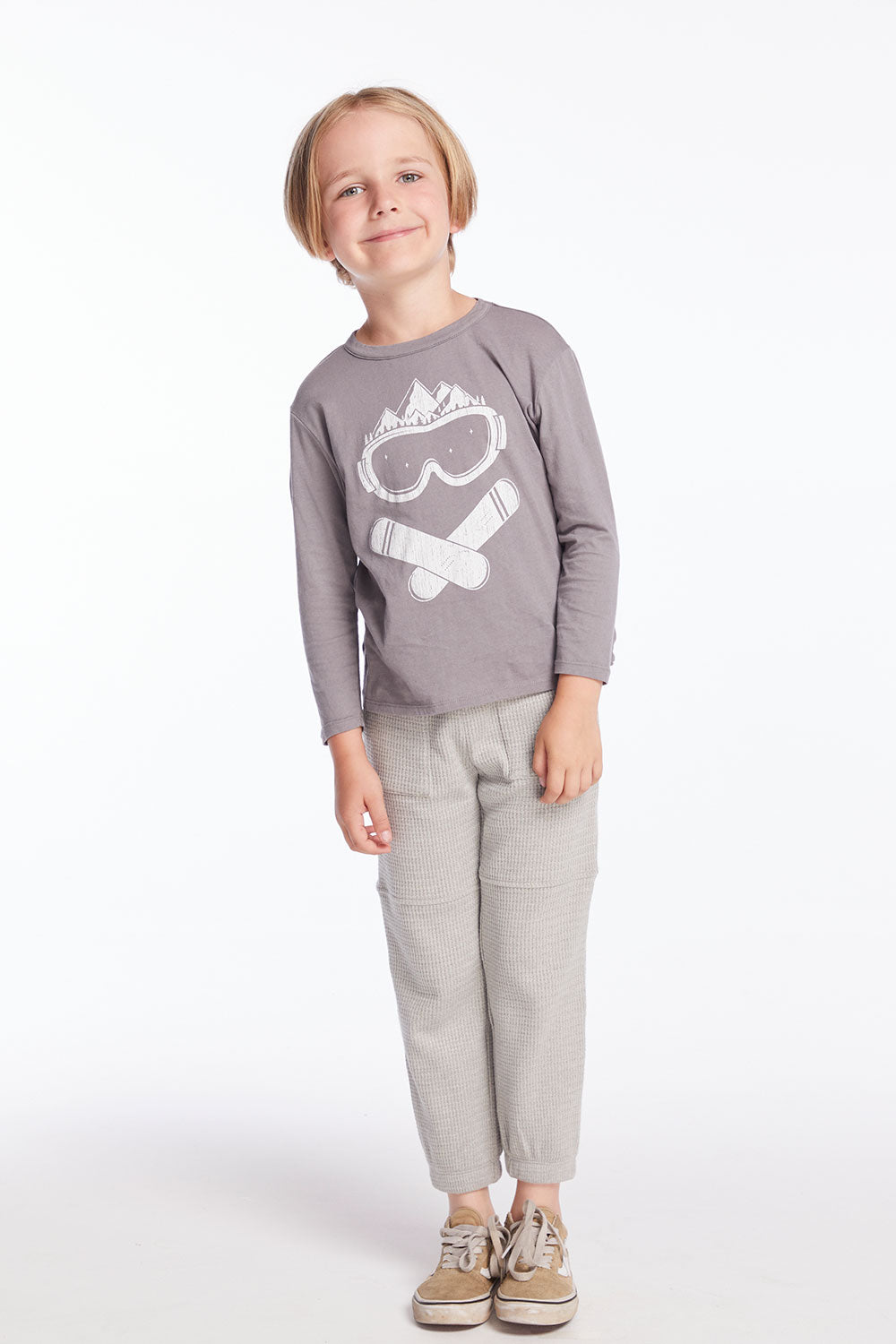 Snow Goggle Smile Boys Long Sleeve Boys chaserbrand