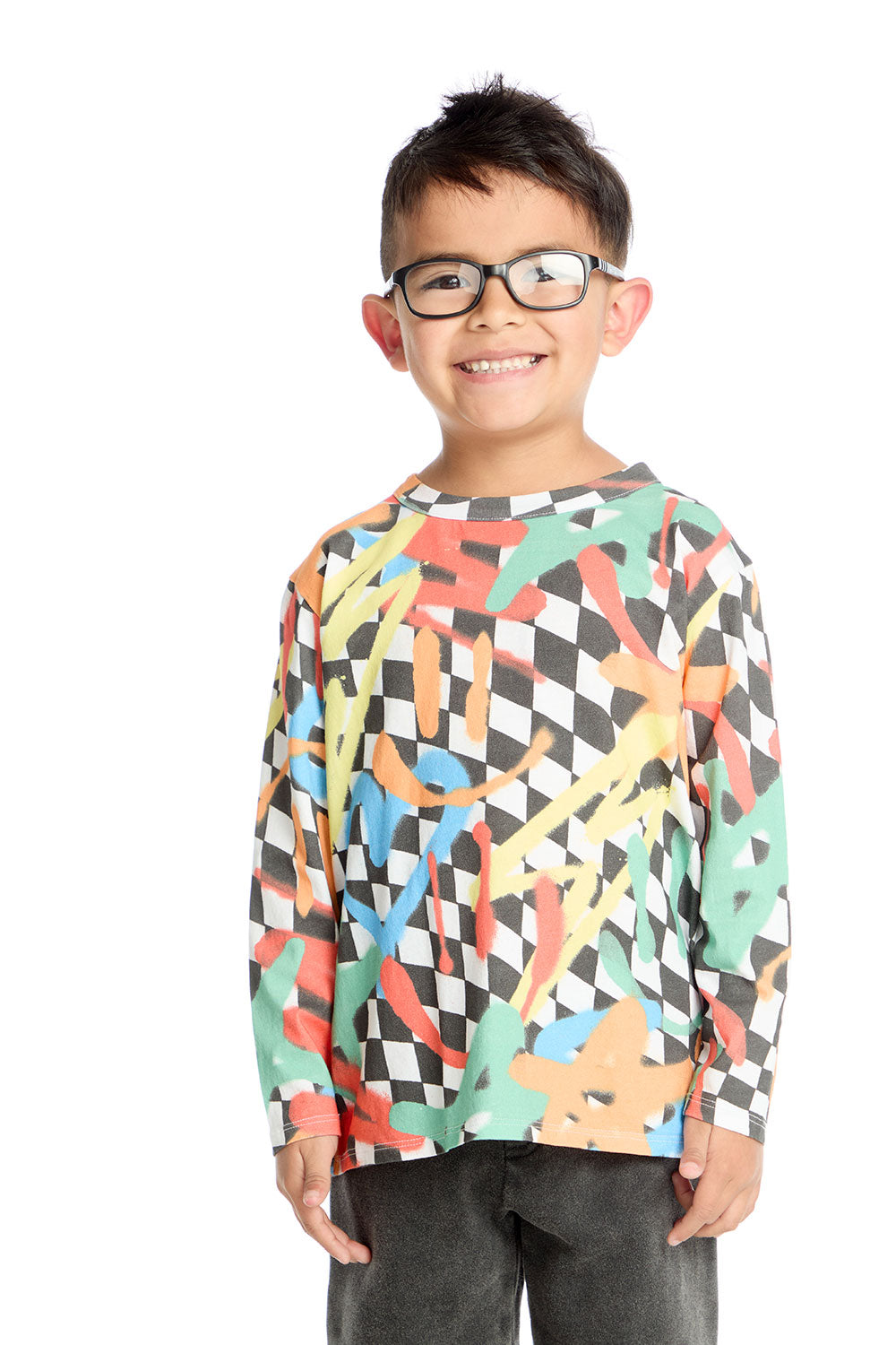 Smiley Graffiti Doodles Long Sleeve Boys chaserbrand