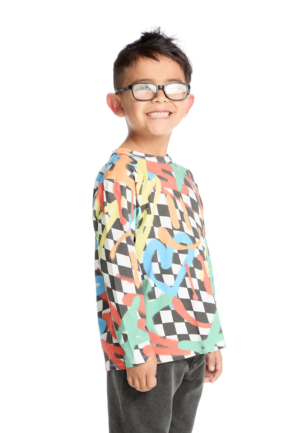 Smiley Graffiti Doodles Long Sleeve Boys chaserbrand