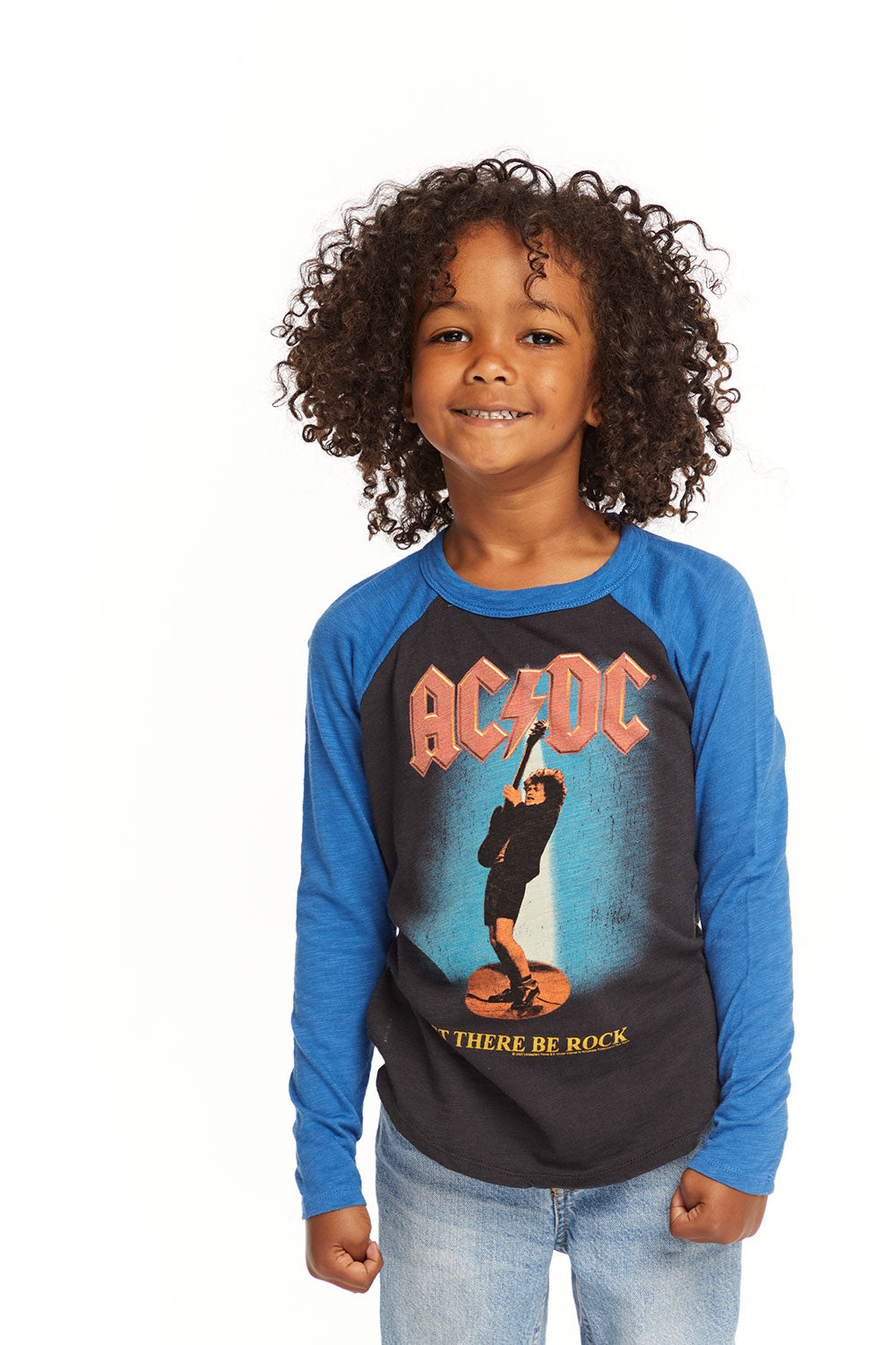 AC/DC Let There Be Rock Baseball Tee BOYS chaserbrand
