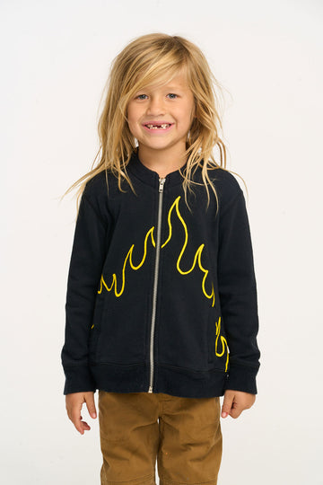 Flames Zip Up Track Jacket BOYS chaserbrand