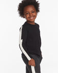 Bolt Crew Neck Licorice Long Sleeve Tee Boys chaserbrand