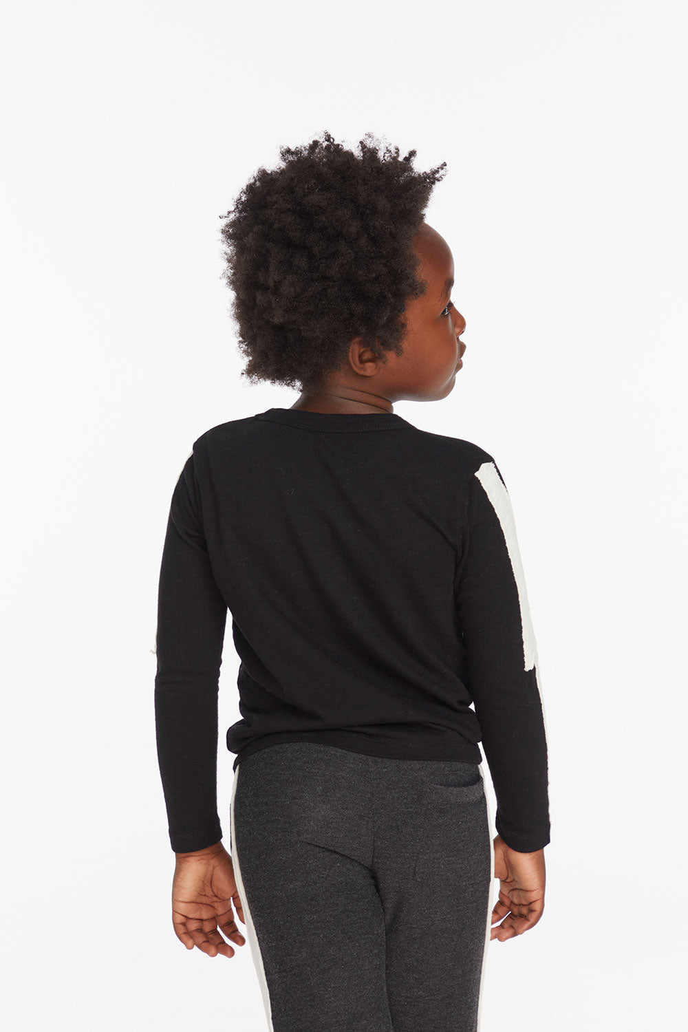 Bolt Crew Neck Licorice Long Sleeve Tee Boys chaserbrand