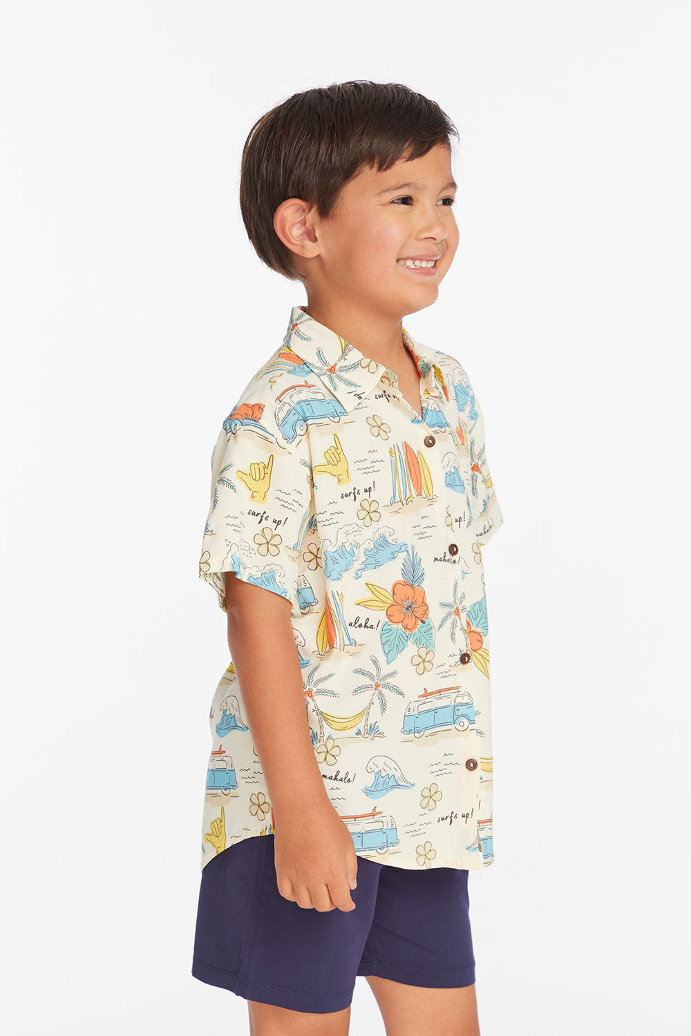 Surf's Up Boys Button Down Tee Boys chaserbrand