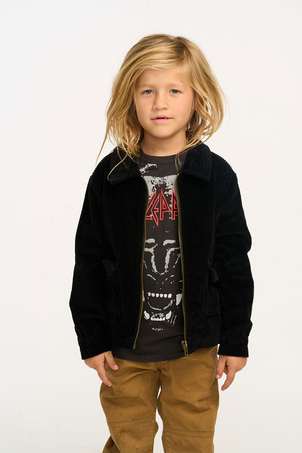 Martin Raven Black Zip Up Corduroy Jacket BOYS chaserbrand