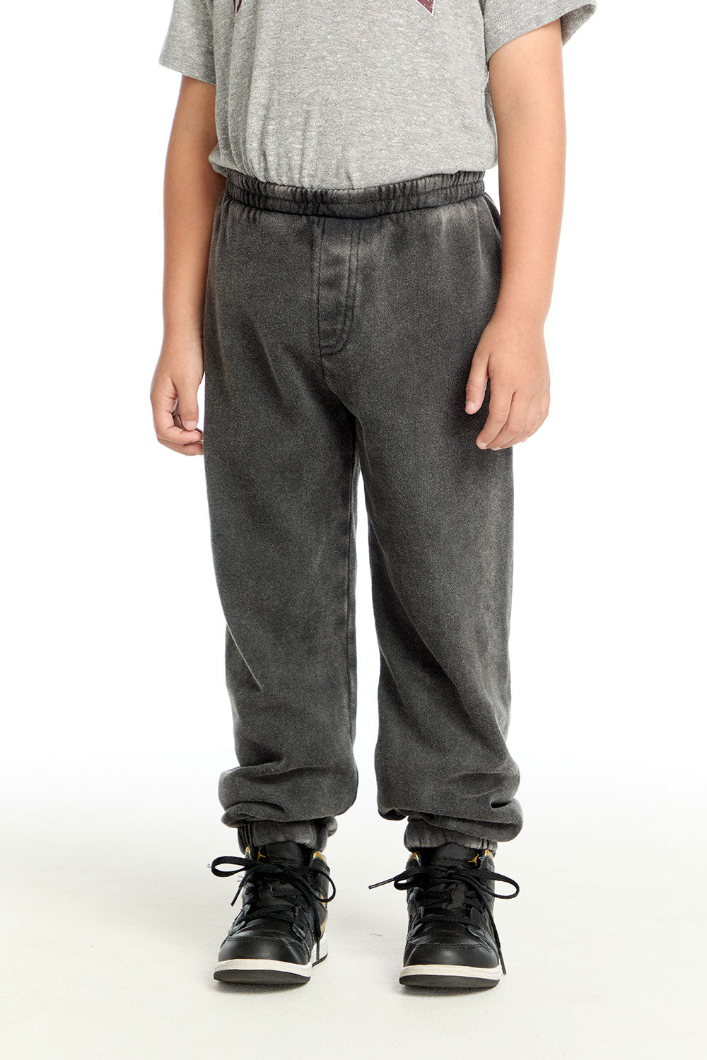 Black Acid Wash Lounge Pant Boys chaserbrand