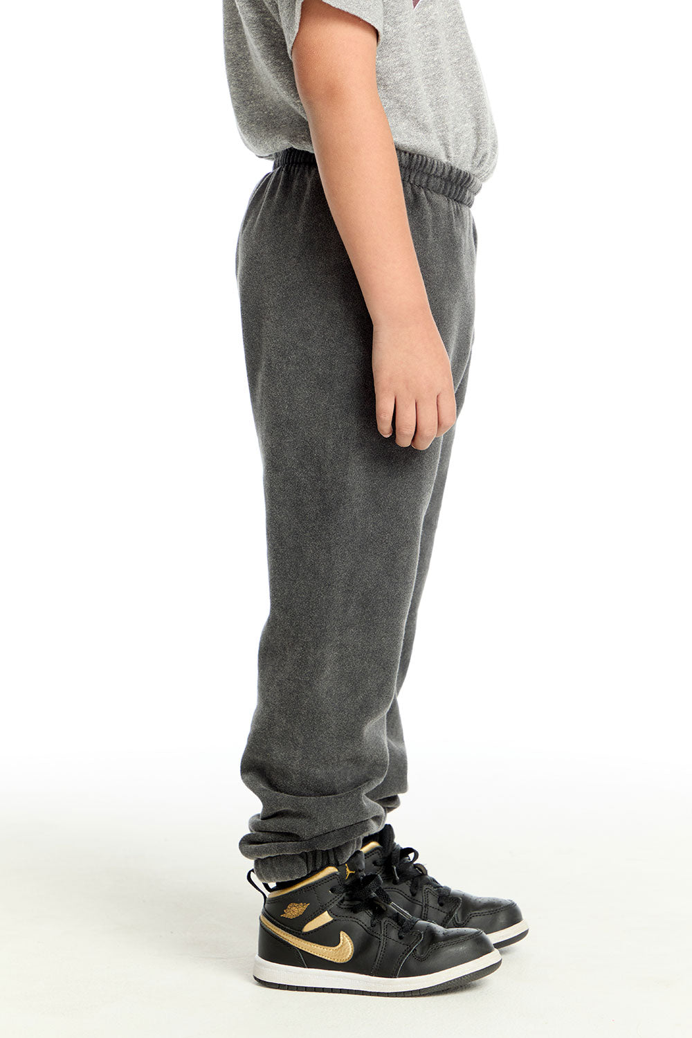 Black Acid Wash Lounge Pant Boys chaserbrand