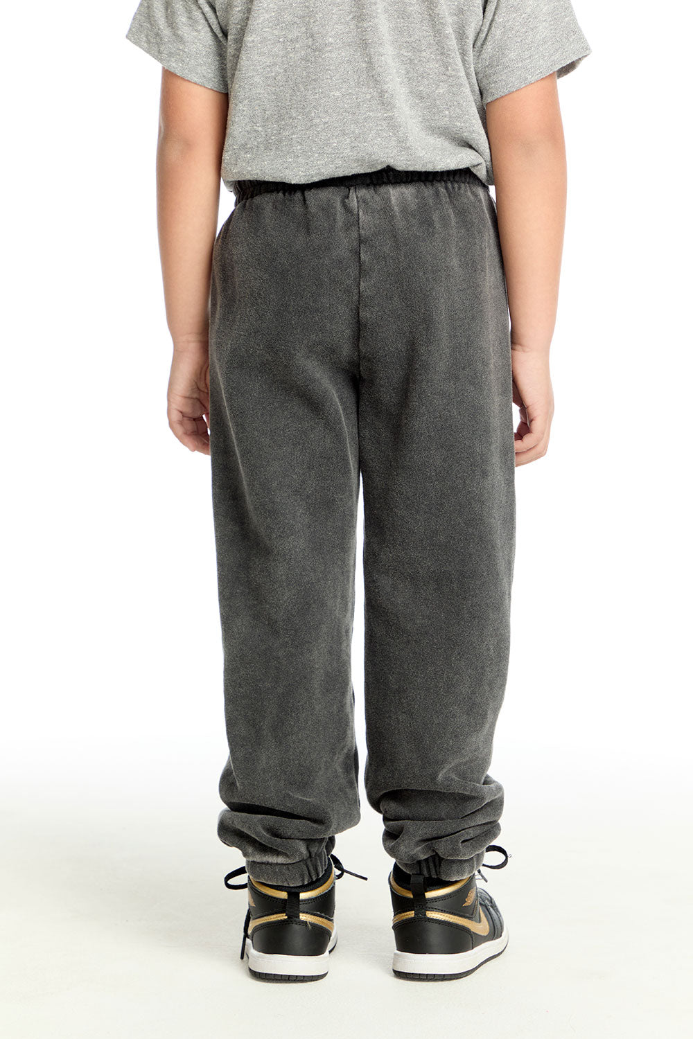 Black Acid Wash Lounge Pant Boys chaserbrand