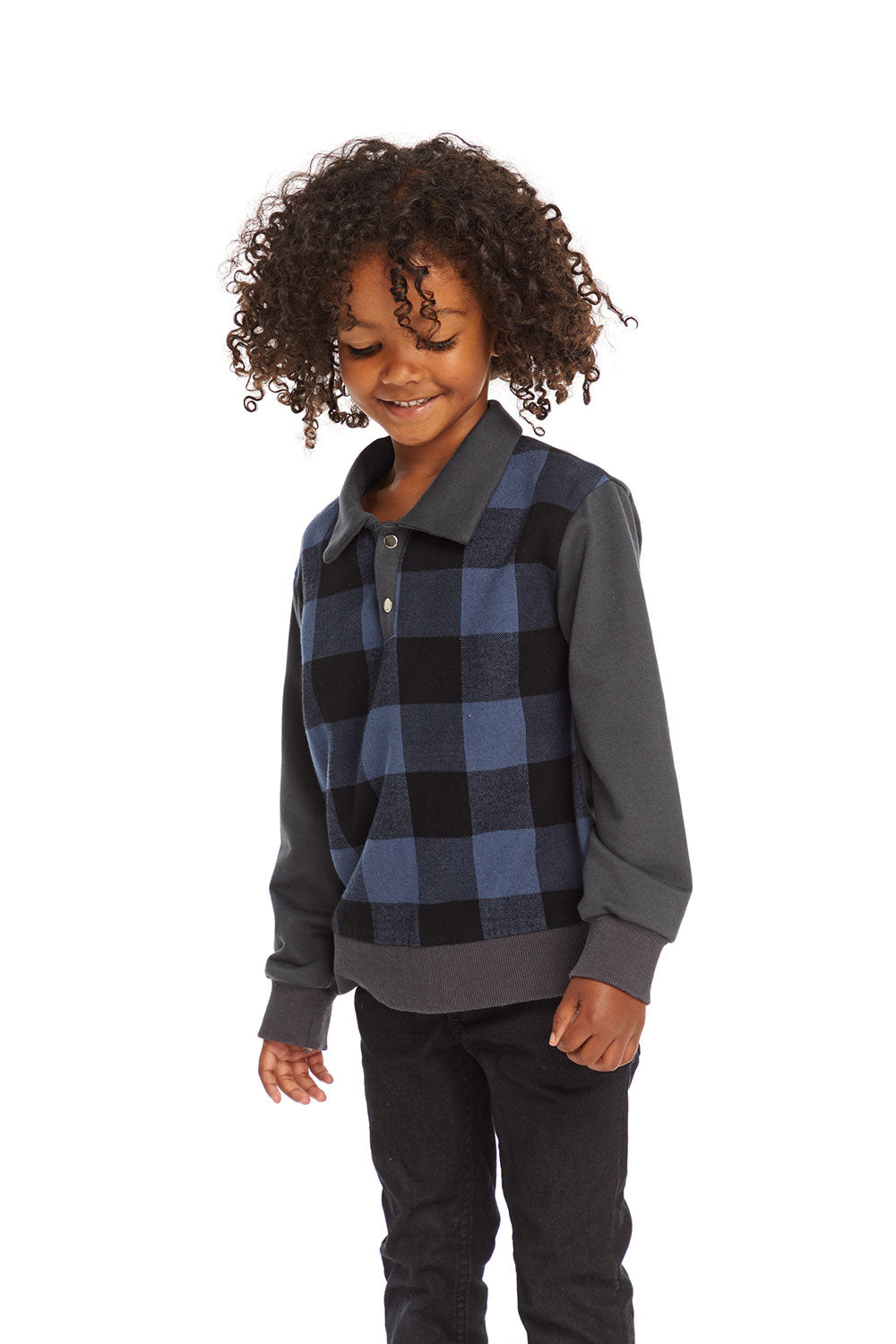 Mike Ghost Plaid Collared Shirt BOYS chaserbrand