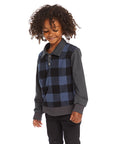 Mike Ghost Plaid Collared Shirt BOYS chaserbrand