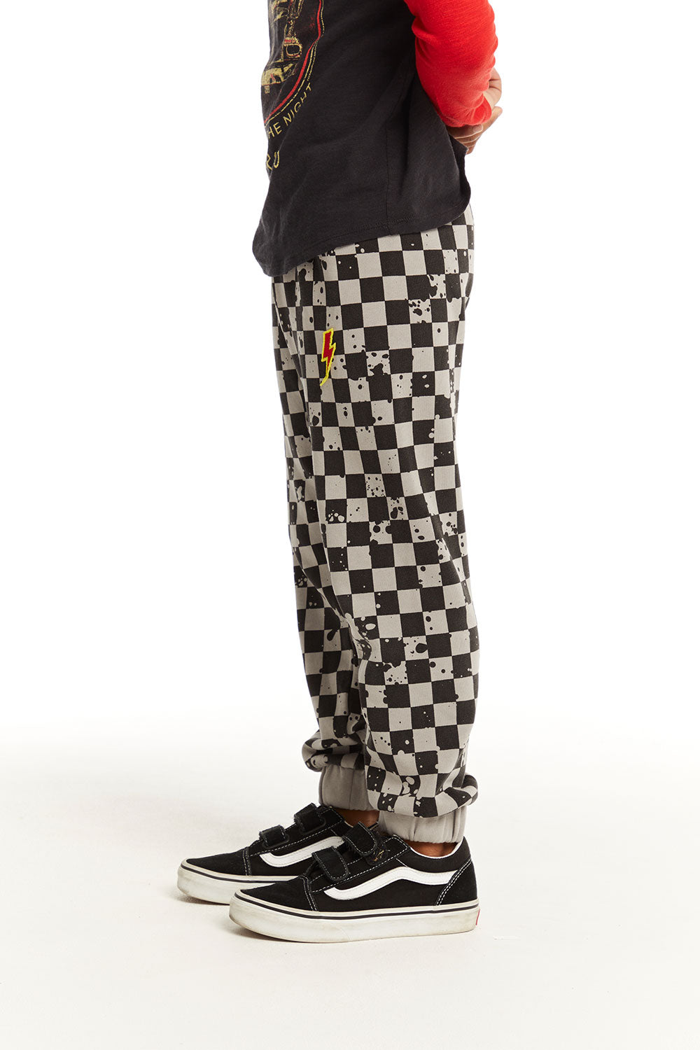 Lightning Splatter Checker Joggers BOYS chaserbrand