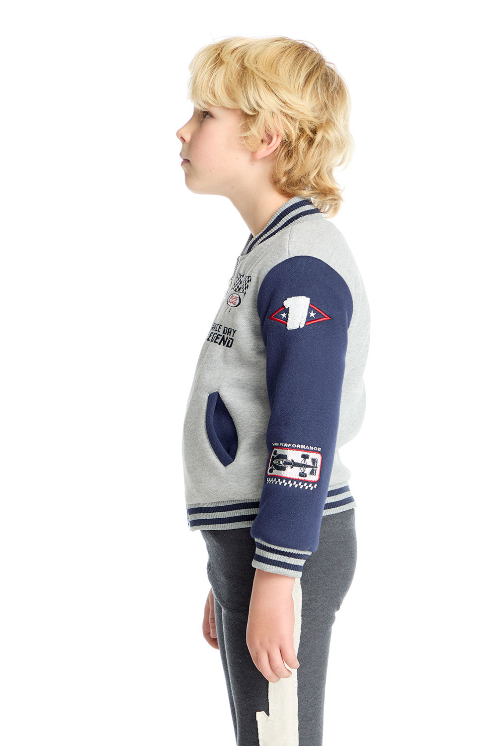 Allan Navy & Heather Grey Bomber Boys chaserbrand