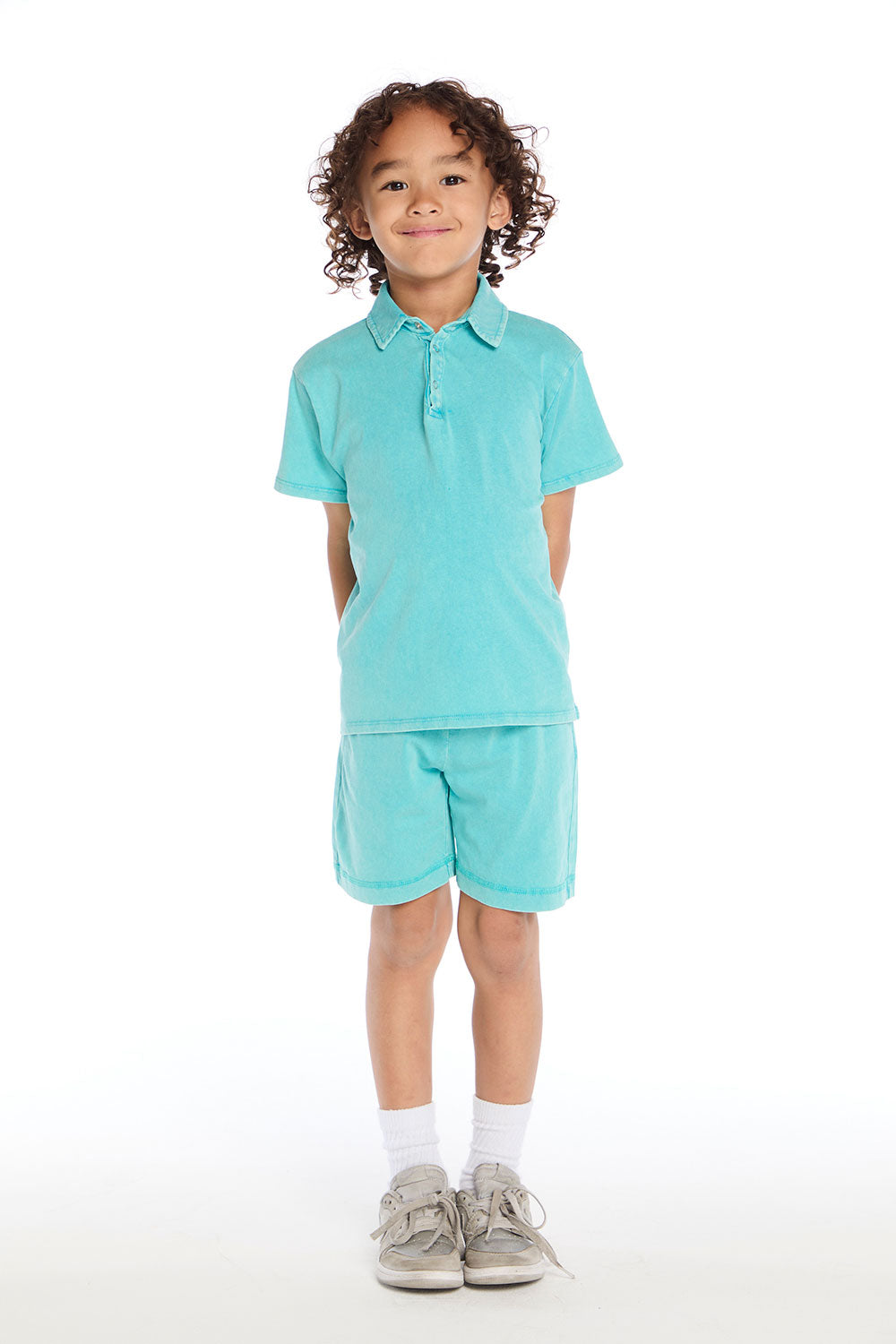 Aqua Teal Cozy Beach Shorts Boys chaserbrand