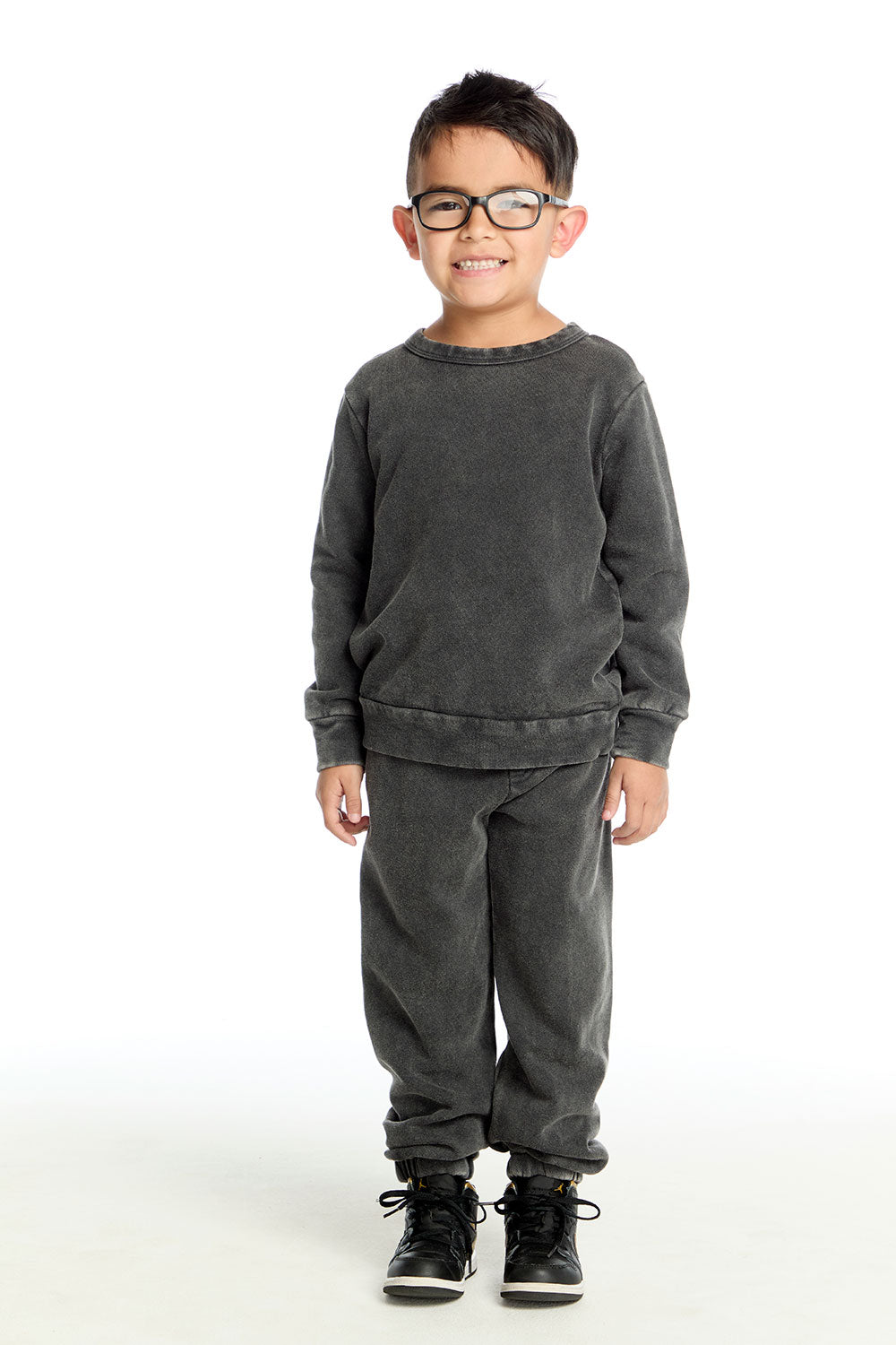 Black Acid Wash Lounge Pant Boys chaserbrand
