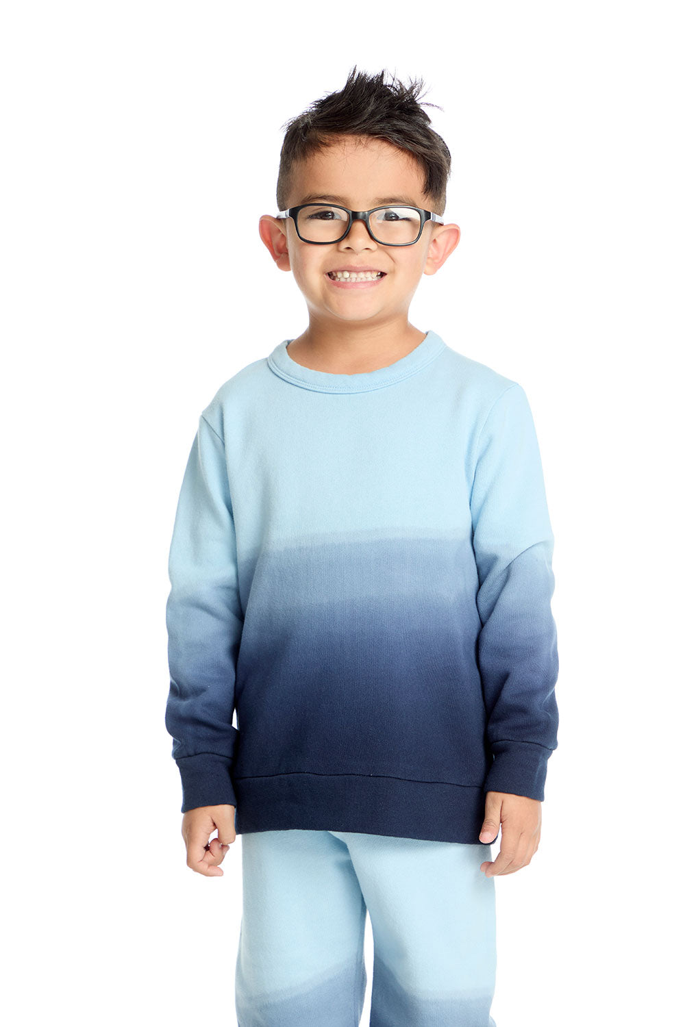 Comfy Long Sleeve Malibu Blue Ombre Pullover Boys chaserbrand
