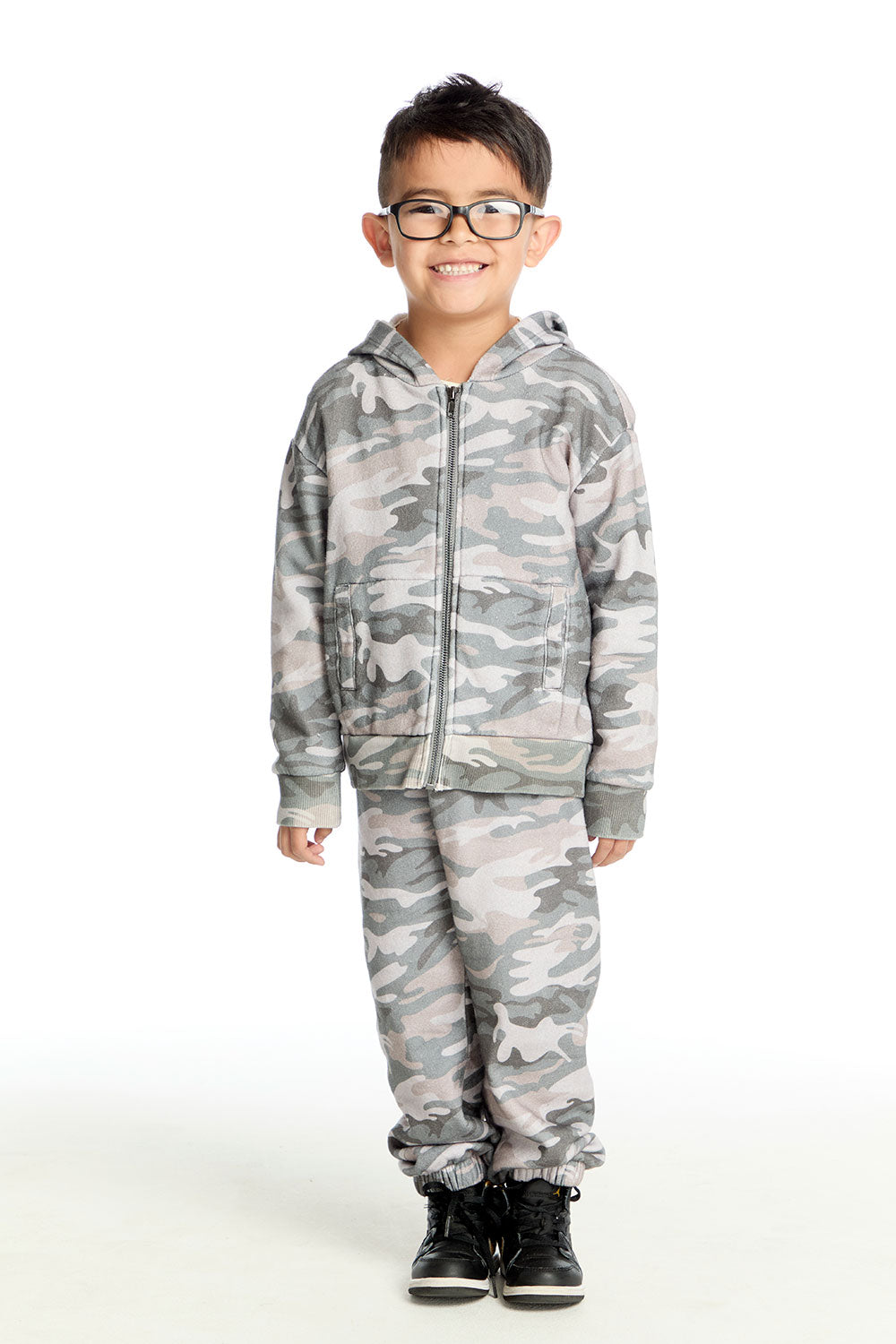 Long Sleeve Desert Camo Zip Up Hoodie Boys chaserbrand