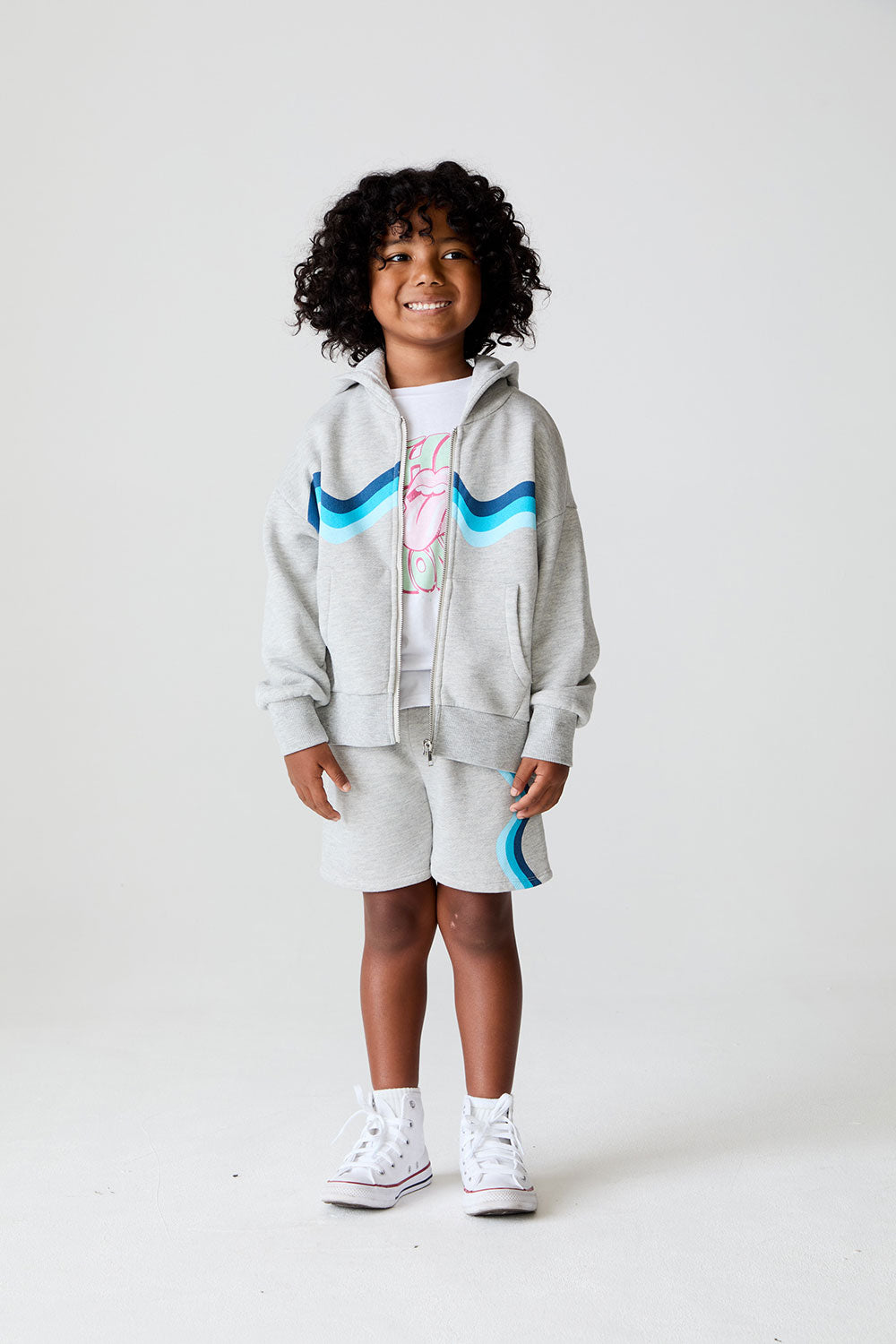 Boys Wide Leg Heather Grey Shorts chaserbrand