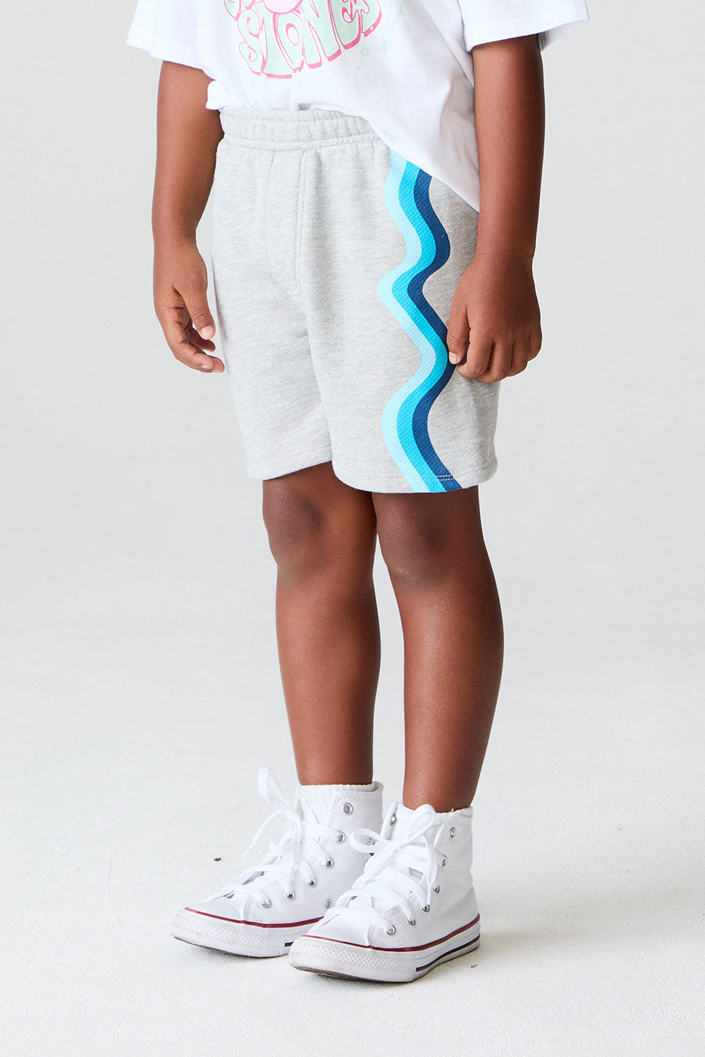 Boys Wide Leg Heather Grey Shorts chaserbrand