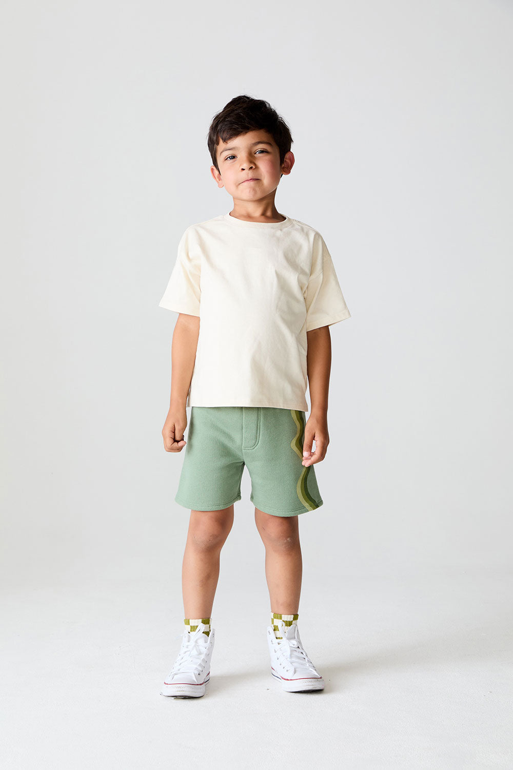 Boys Wide Leg Leaf Green Shorts chaserbrand
